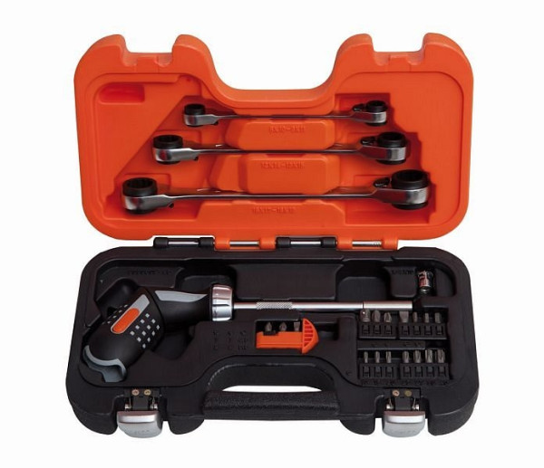 Bahco Pistol Grip Bit Jeu de tournevis à cliquet 25 pièces 808050P-25