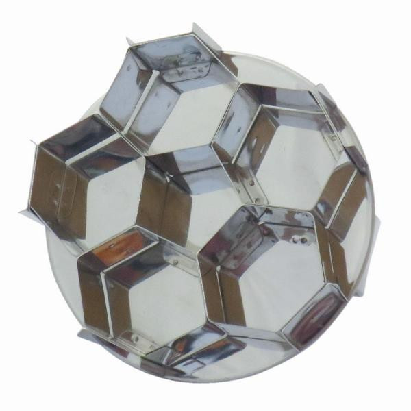 Presse à pain Schneider en inox, motif football, Ø 8,0 cm, 5 hexagones et 1 pentagone, 199585
