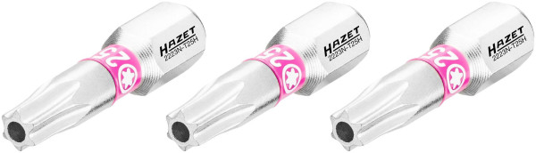 Embout Hazet, 6 pans plein 6,3 (1/4 pouce), profil TORX® inviolable, T25H, nombre d'outils : 3, 2223N-T25H/3
