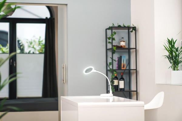 Lampe à pince LED Lumeno 6805WS avec 30 LED SMD, 6 watts et 480 lumens, blanc 5 dioptries, UE : 12 pièces, 6805WS
