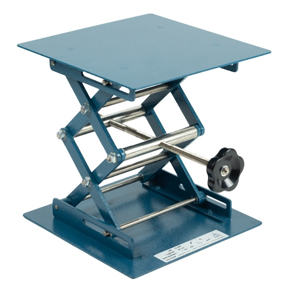 Plate-forme élévatrice mécanique de laboratoire JUCHHEIM, 200 x 230 mm, revêtement par poudre, 02291/3