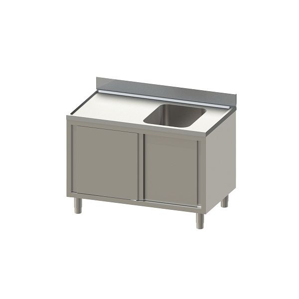 Vaiotec TOPLINE meuble évier 600 / 1 vasque à droite avec portes coulissantes L : 1200 mm, 10813
