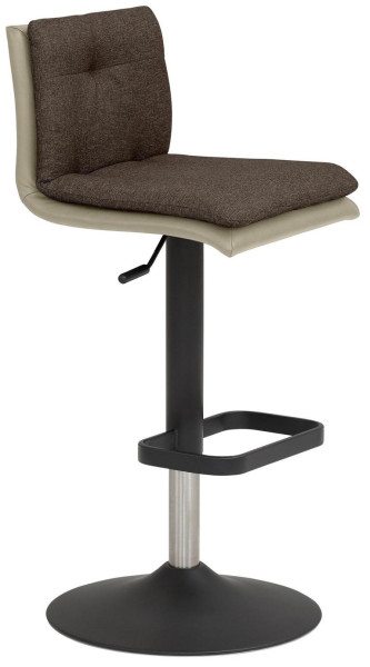 Mayer Sitzmöbel , structure thermolaquée noire, siège rembourré confortable avec coussin intérieur, taupe/marron chocolat, 1211_03_126
