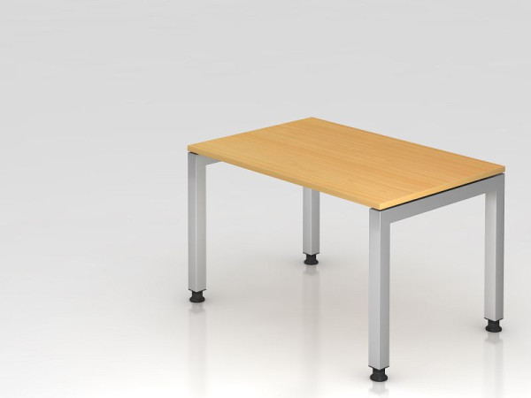 Bureau Hammerbacher pied U carré 120x80cm hêtre, forme rectangulaire, plateau flottant, VJS12/6/S