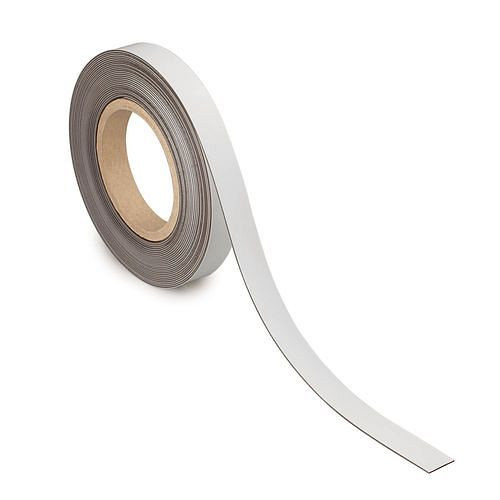 Ruban de marquage magnétique MAUL, 10 mx 20 mm x 1 mm, blanc, 307926