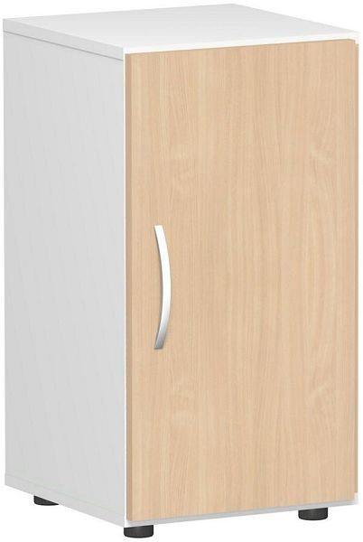 geramöbel armoire à double porte avec pieds, poignée gauche ou droite, amortisseur de porte inclus, non verrouillable, 400x420x752, hêtre/gris clair, S-342100-BL