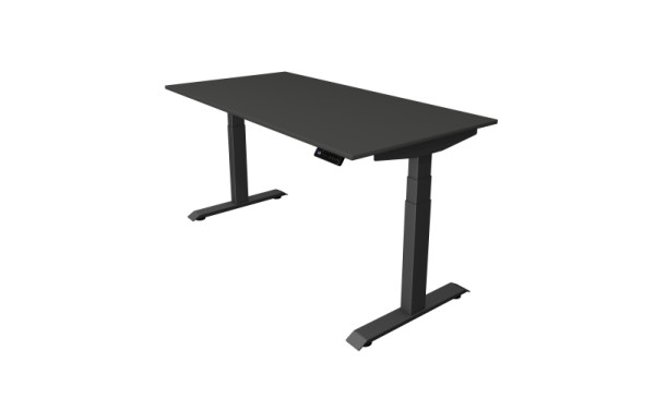 Table assis/debout Kerkmann Move 4, L 1600 x P 800 mm, réglable en hauteur électriquement de 640 à 1290 mm, anthracite, 10080613