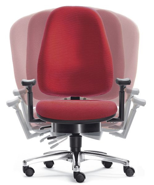 SITWELL MISTER WELLNESS, bordeaux, chaise de bureau sans accoudoirs, PM-89.100-M-90-104-00-44-10