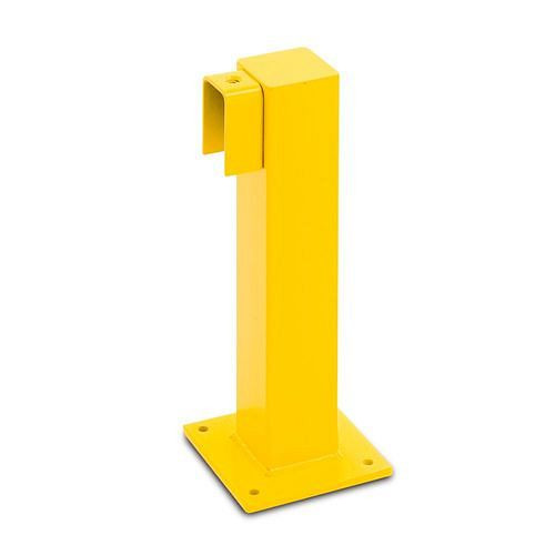 Garde-corps de protection contre les chocs Moravia XS, poteau de début/fin, revêtement jaune, pour chevilles, H 500 mm, 311024