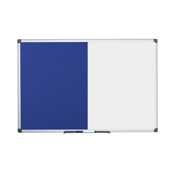 Tableau Combinaison Bi-Office Maya Magnétique / Feutre Bleu 60x45cm, XA0222170
