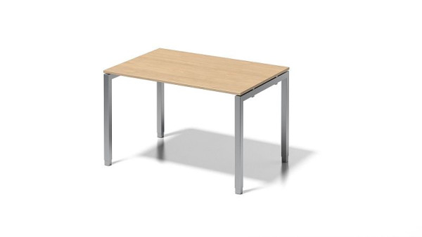 Bureau Bisley Cito, structure en U réglable en hauteur 650-850 mm, H 19 x L 1200 x P 800 mm, érable/argent, DUH1208MP355