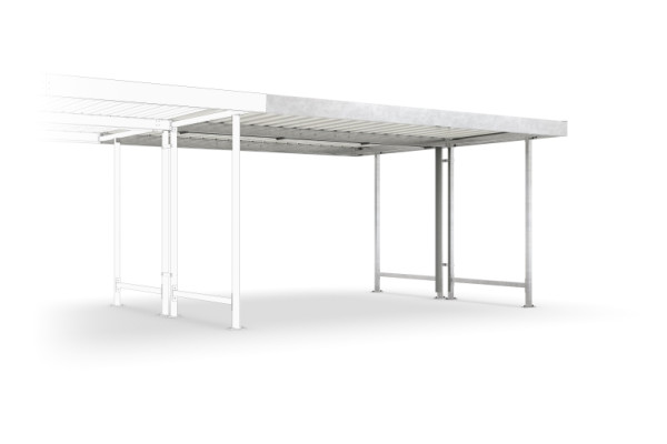 Toiture WSM Leipzig L45 galvanisée en kit, 102000094