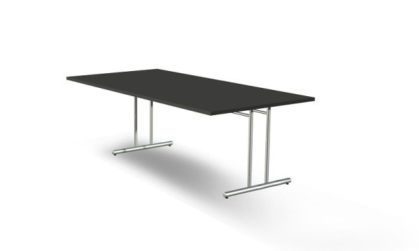 Table de réunion Kerkmann, adaptée pour 6 personnes, L 2000 x P 1000 x H 720 mm, anthracite, 11744513