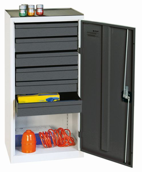 armoire à outils et matériaux contondants série 3000, 7035/7016, 6 tiroirs 100 mm, 3001671