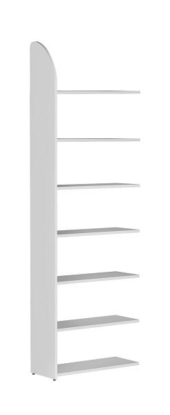 Kerkmann DANTE champ d'étagères 2600 x 800 mm 7 étagères, blanc, 50971710