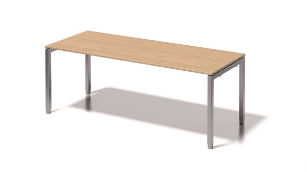 Bureau Bisley Cito, structure en U réglable en hauteur 650-850 mm, H 19 x L 2000 x P 800 mm, érable/argent, DUH2008MP355