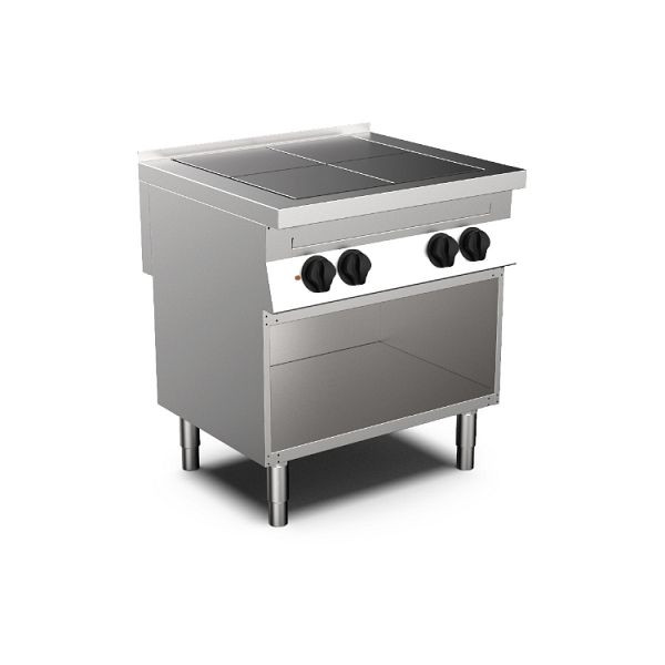 Cuisinière électrique Mareno MO-700 avec 4 plaques de cuisson carrées, 80cm, 170.411