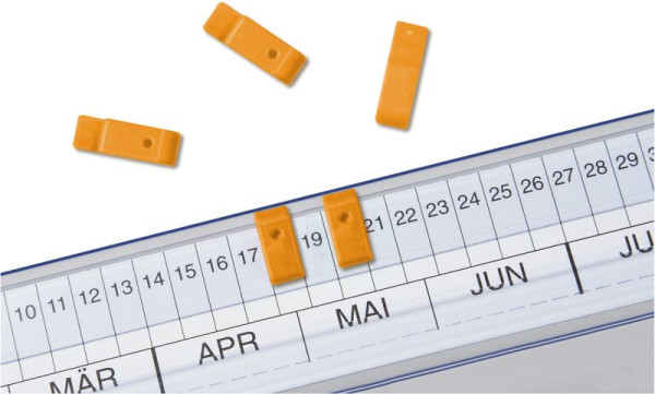 Fiche de signalisation Eichner pour la série VISIMAP, orange, UE : 100 pièces, 9035-00204