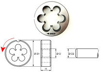 BAER Matrice FG 14,3 x 20 - Gauche - HSS, 331401005