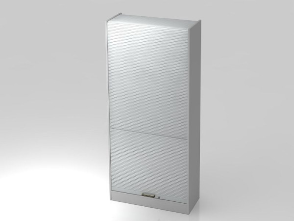 Armoire à volets roulants Hammerbacher verticale 90 cm, poignée en bande 5OH gris/argent, 90x40x200,4 cm (LxPxH), VSET90/5/S/SG