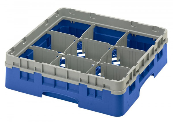 Panier de lavage Cambro 9 compartiments Camrack® 9 cm bleu, lot de 5, 9S318168