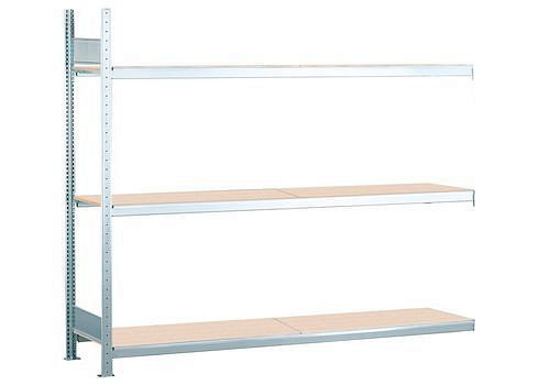 Étagère Schulte à grande portée avec panneaux de particules, champ supplémentaire, 3 niveaux de rangement, largeur des compartiments 2500 mm, 2506 x 836 x 2000 mm, 278975