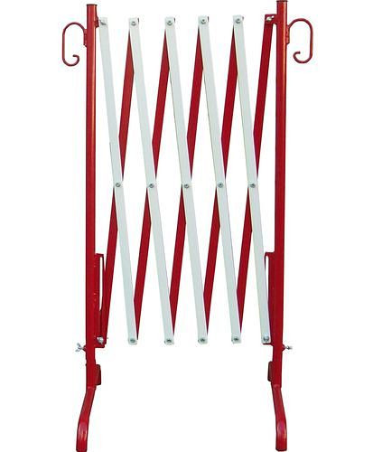 Ciseaux de barrière Schake rouge/blanc, extensibles jusqu'à 2,50 mx 1,00 m, stables, 286182