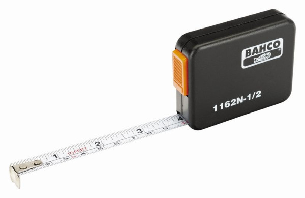 Ruban à mesurer Bahco, 2 m, métrique + pouce, bracelet en acier, 1162N-1/2