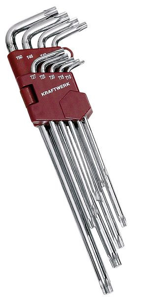 Jeu de clés en L Kraftwerk Torx®, 9 pièces, de T10 à T50, 3607