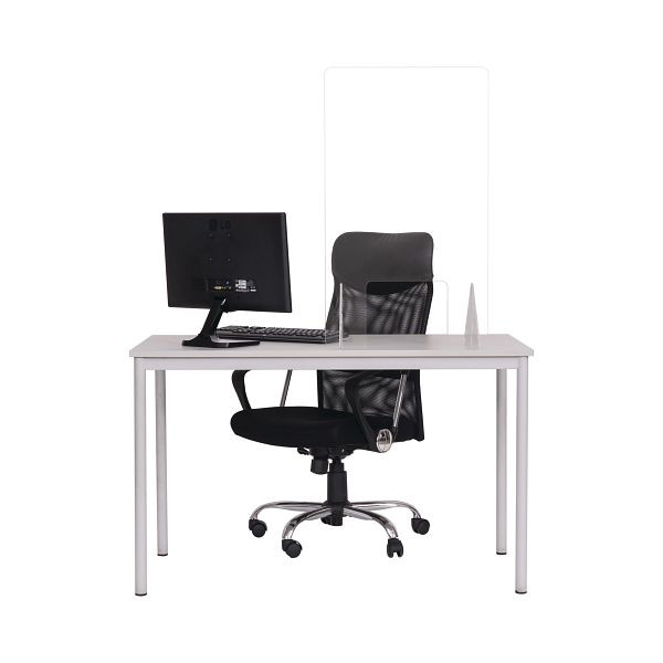 Plan de travail sans cadre Bi-Office, protection contre les éclaboussures, acrylique avec pieds, 90x90cm, AC41023972