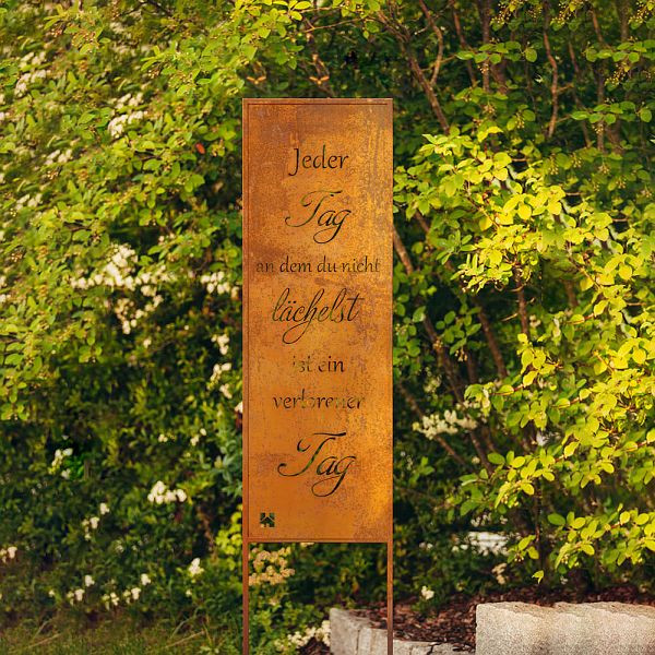 Piquet de jardin rouille HOME DELUXE JOUR SANS SOURIRE, 12202