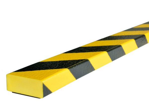 Protection de surface Knuffi, profil d'avertissement et de protection type D, jaune/noir, 1 mètre, magnétique, PD-5003