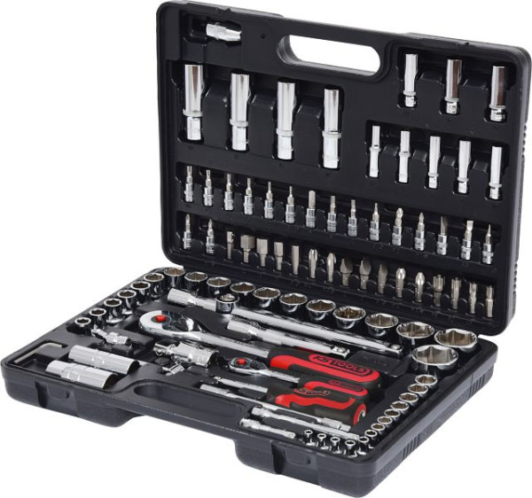 KS Tools Jeu de clés à douilles 1/4"+1/2" CHROMEplus, 94 pièces, 918.0694