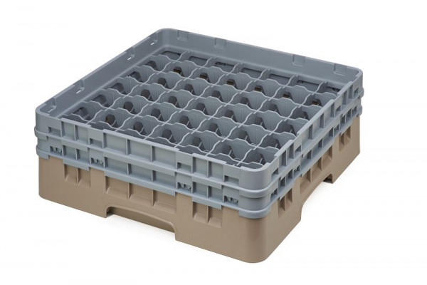 Panier de lavage Cambro 49 compartiments Camrack® 13,3 cm beige, lot de 4, 49S434184
