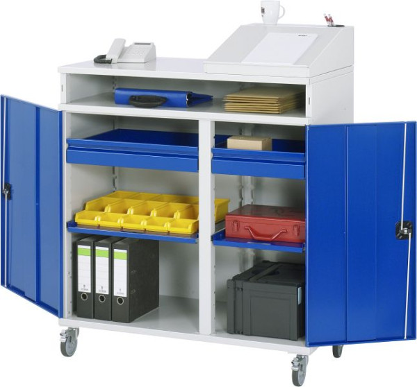 Bureau debout avec armoire latérale RAU - modèle 08, L1100 x P520 x H1185/1235/1345 mm, 07-1100T-M08F.11