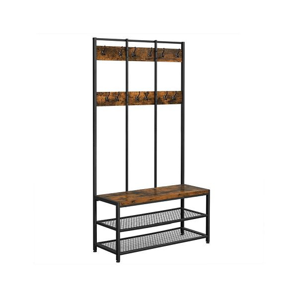 Armoire et banc à chaussures de style industriel VASAGLE, HSR86BX