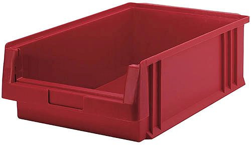 Bedrunka+Hirth boîte de rangement en plastique, rouge, dimensions en mm (LxPxH) : 230 x 150 x 125, 25 pièces, 017500221