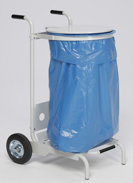 Poubelle mobile VAR avec pédale, gris clair, 3251
