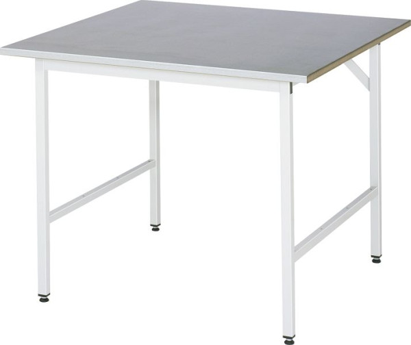Table de travail RAU série Jerry (3030) - réglable en hauteur, plan de travail avec revêtement en tôle d'acier, 1000x800-850x1000 mm, 06-500S10-10.12