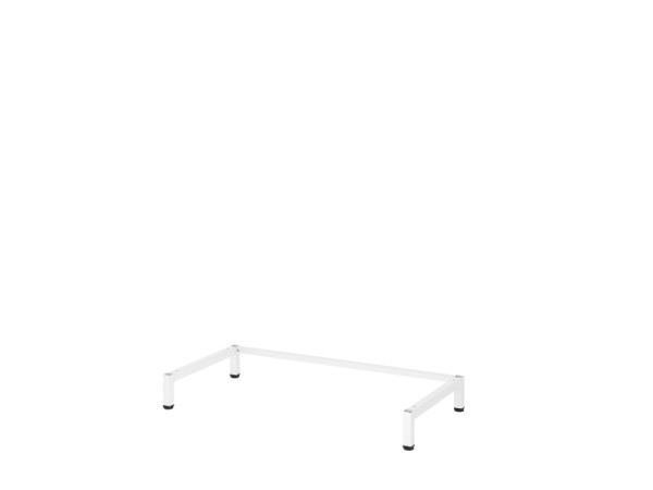 Hammerbacher FlexWall socle en métal 80 cm, H = 10 cm, blanc, VFWU08/W