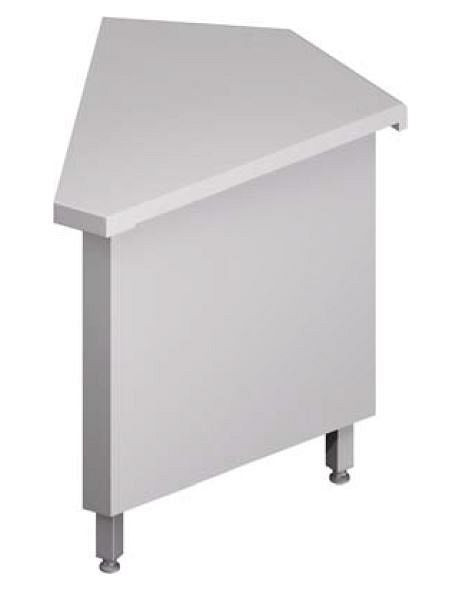 Module d'angle extérieur Stalgast 45° "Free Flow" avec meuble bas fermé 644x814x880 mm couvercle en acier inoxydable, FF06126