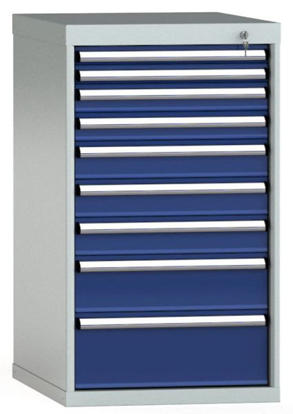 Armoire à tiroirs KLW 1000 x 572 x 750 mm H x L x P, dimensions d'installation : 900 mm, division : 27x36 unités, SEB1000-09EP-001
