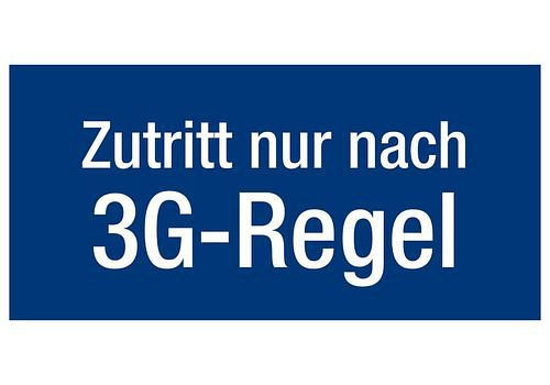 Panneau DENIOS "Accès uniquement selon la règle 3G", film adhésif, 297 x 148 mm, lot de 10, 285191