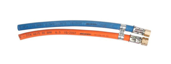 Tuyau haute pression ELMAG PB30 propane 6, 3x5, 20 mètres, G 3/8LH x G 3/8LH, 57188