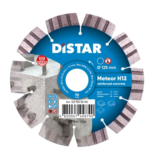 Disque à tronçonner diamanté Distar 1A1RSS 125 Meteor H12, 12315055110