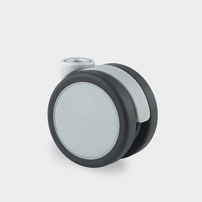 Roulette pivotante TENTE-ROLLEN, roue Ø 65 mm, capacité de charge 50 kg, hauteur hors tout 68 mm, 5920UJI065L51-10 DOM23 ALU
