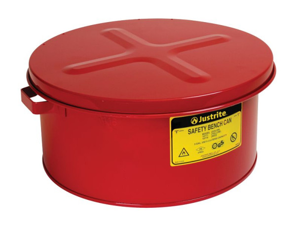 Boîtes de banc de sécurité Justrite 1007, 40,6 cm x 40,6 cm, JUT10775RD