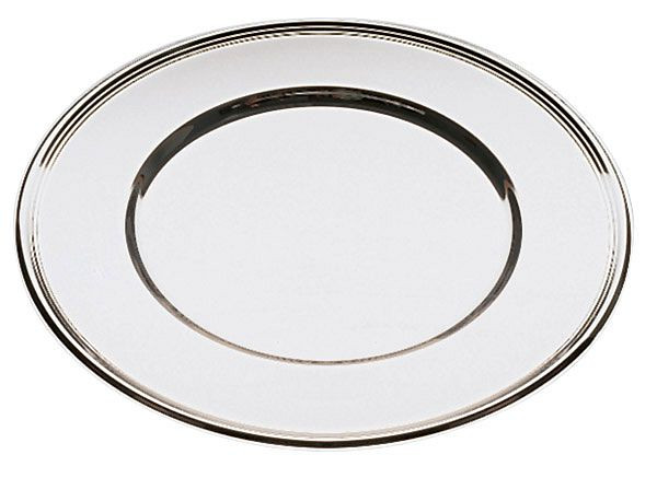 Assiette de présentation APS, Ø 30,5 cm, inox 18/8, poli, avec décoration filetée, 35730