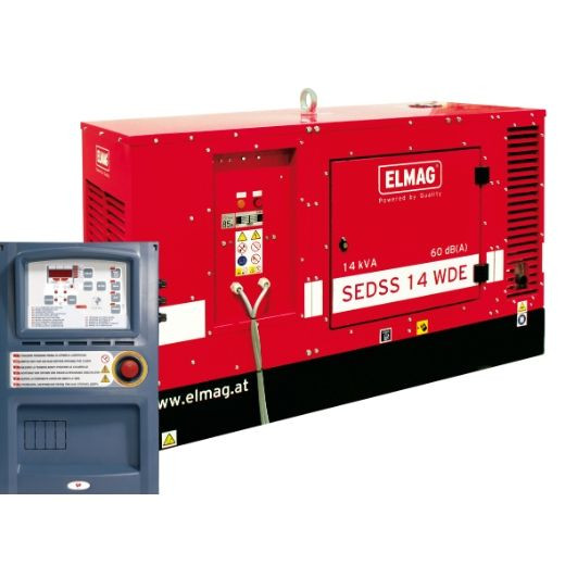 Ensemble complet d'alimentation de secours ELMAG SEDSS 44WDE-ASS, groupe électrogène DIESEL avec moteur KUBOTA V3800DIT, 00553