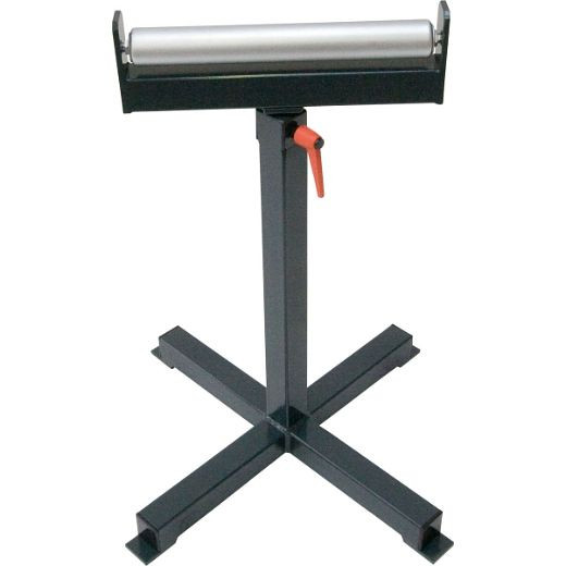 Support de matériel ELMAG pour scies circulaires à métaux, hauteur de support 77-117 cm (max. 250 kg) largeur de rouleau 385 mm, 78094